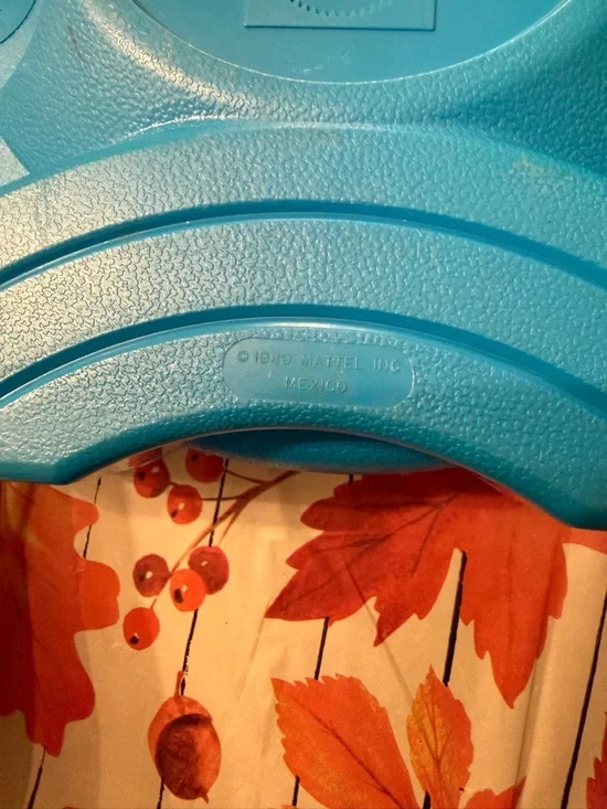 Vintage 1989 Mattel Blue and Yellow Animal Sound Wheel Learning Toy - Picture 3 of 3